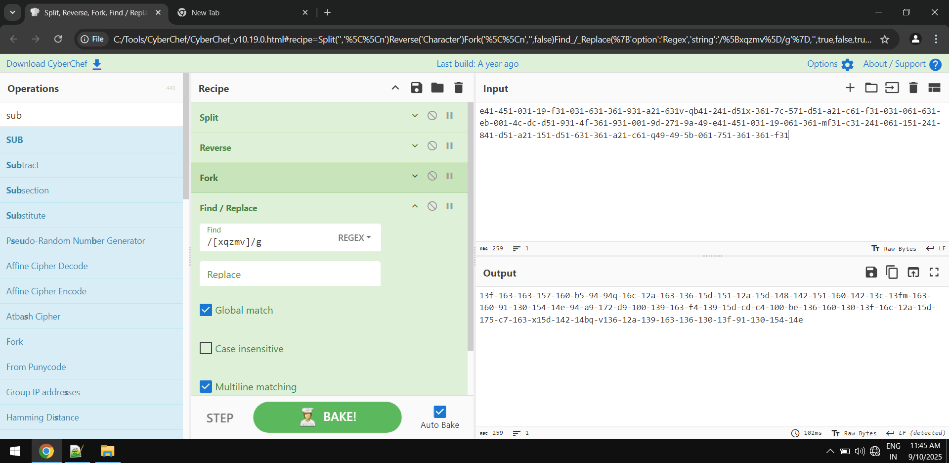 decoding of code 2