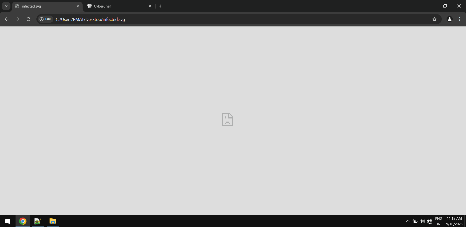 malicious svg in browser