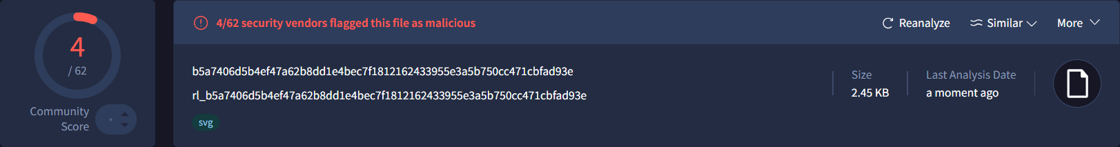 virustotal result