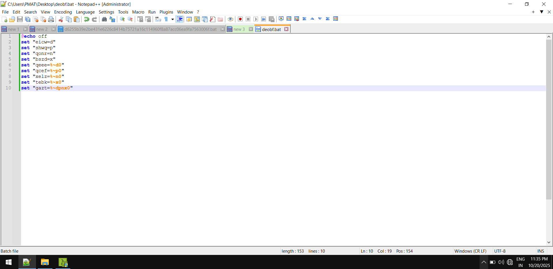 deobfuscated few lines