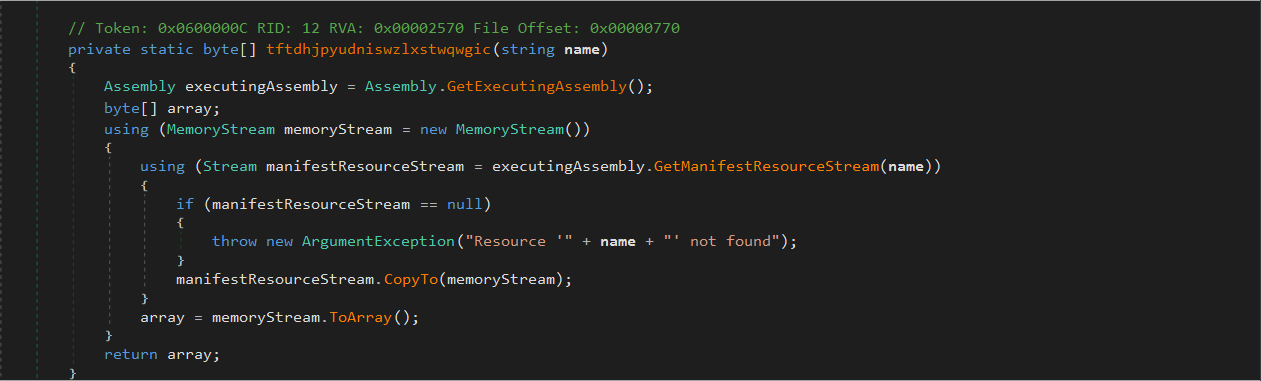 Function to load content of file xxxx.exe